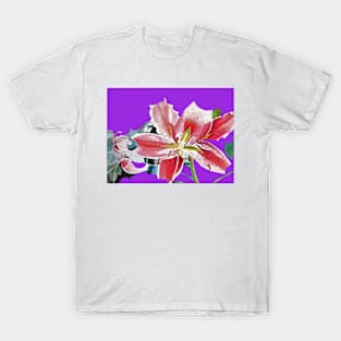 Red Lily Watercolor Painting T-Shirt